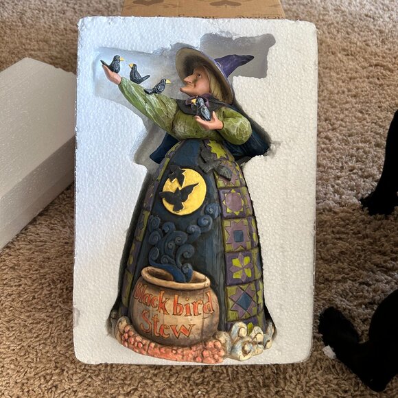 Jim Shore Other - Jim Shore Halloween Blackbird Stew Witch with Black Birds figurine MIB